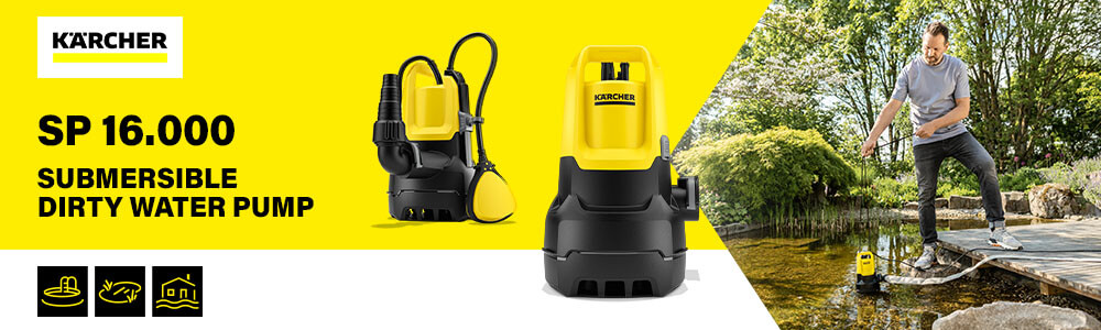 Karcher SP 16.000
2-in-1 Submersible Dirty Water Pump Karcher SP 16000 Submersible Dirty Water Pump