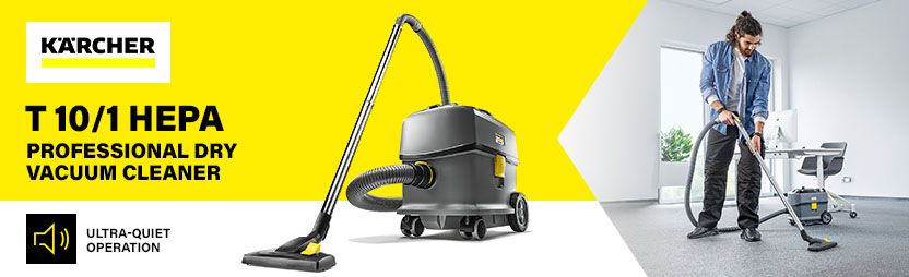 Kärcher T 10/1 HEPA professional dry vacuum cleaner, 10 litre, ultra-quiet 52 dB(A) operation