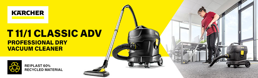 Kärcher T 11/1 Classic ADV professional dry vacuum cleaner, 11 litre, made from 60% recycled Re!Plast material