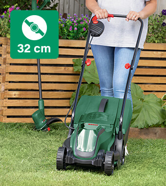 Lawnmower Cutting Diameter: 320mm Bosch 18v Cordless EasyMower 32cm Lightweight Lawnmower