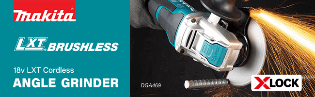 Makita 18v LXT Cordless
X-Lock Brushless
Angle Grinder 115mm
DGA469 Makita DGA469 18v LXT Cordless XLock Brushless Angle Grinder