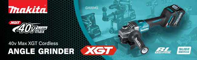 Makita GA004G 40vMax XGT Cordless Brushless Angle Grinder