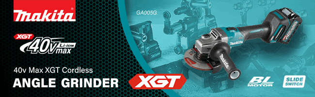 Makita GA005G 40vMax XGT Cordless Brushless Angle Grinder