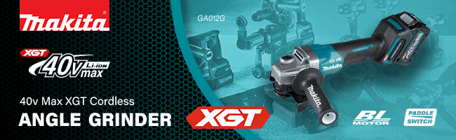 Makita GA012G 40vMax XGT Cordless Brushless Angle Grinder