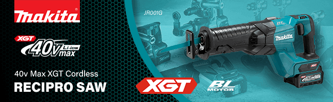 Makita
40v Max XGT Brushless
Reciprocating Saw
JR001G Makita JR001G 40vMax XGT Cordless Brushless Reciprocating Saw