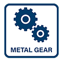 Longer lifetime
Optimal power transmission and
less wear and tear thanks to full
metal gear construction. Bosch GSR12V35HX Metal Gear
