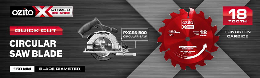 Ozito PXCSB Circular Saw Blade 150mm 18-Tooth Ozito PXCSB Circular Saw 18 Tooth Blade