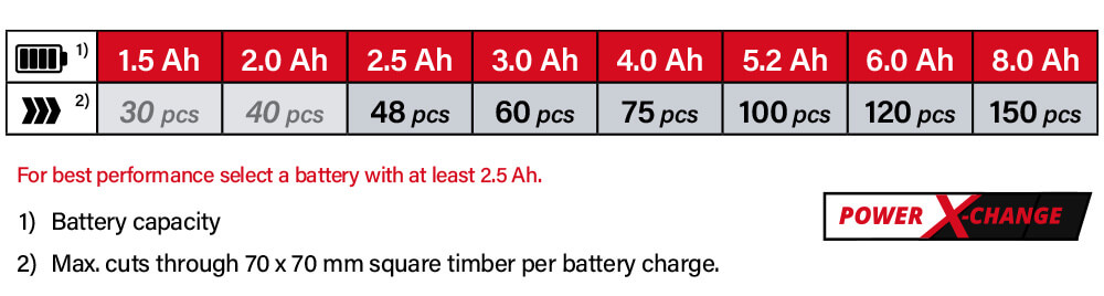 Einhell Power-X-Change 18v Cordless Battery Comparison Power-X-Change Einhell GE-LC 18 Li T 18v Cordless Battery System Comparison Performance Pole Tree Pruner