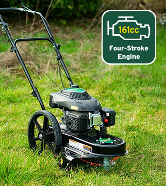 Equipped with a powerful 161cc four-stroke
engine, you’ll be able to easily trim large
areas with ease. Webb WEPWT Petrol 161cc engine Grass Trimmer 56cm