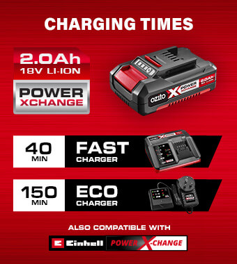 Ozito Power X-Change Eco Fast Charger 2ah Charging Times