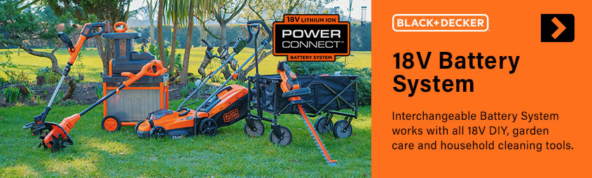 Compatible with the Powerconnect® 18V BLACK+DECKER® system. View Range > Black Decker BETL1820L 18v Cordless Powerconnect Battery System