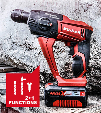 3 in 1: Drilling, hammer drilling and screwdriving Einhell TE-HD 18 Li SDS-Plus Rotary Hammer Drill