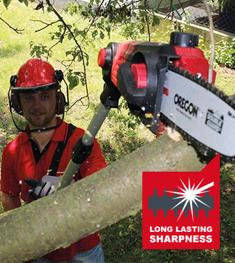 Hedge trimmer blade made of
laser-cut and diamond-ground steel
OREGON quality bar and chain Einhell GE-HC 18 Li T Telescopic Pole Pruner Hedge Trimmer