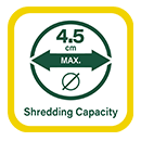 Shredding Diameter: 45 mm Webb WEESS Shredding Diameter