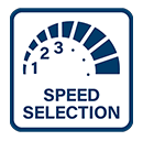 Best work results with speed pre-
selection for applications requiring
material-specific speed. Bosch GSR12V35HX Speed Selection