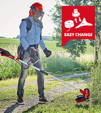 Split shaft for easy transport
and space saving storage. Einhell AGILLO 18-200 18v Cordless Split Shaft Brush Cutter Line Trimmer