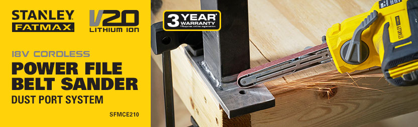 Stanley FatMax V20 18v Cordless Power File Belt Sander SFMCE210