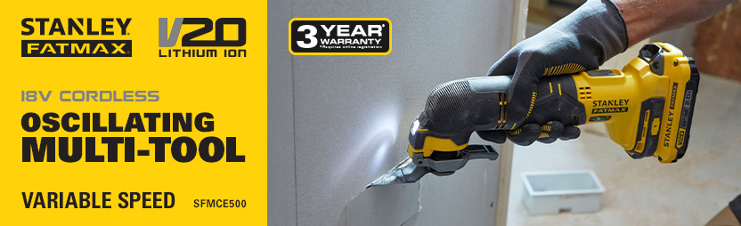 Stanley FatMax V20 18v Cordless OIS Oscillating Multi-Tool SFMCE500
