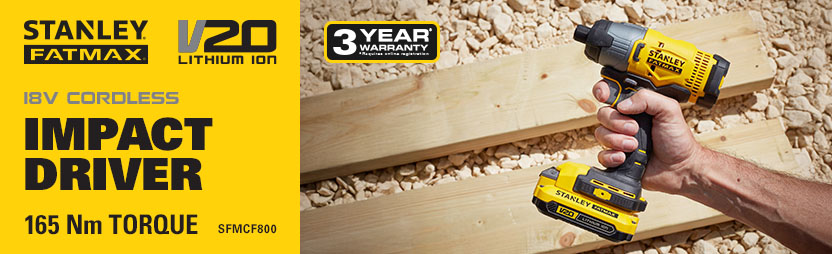 Stanley FatMax V20 18v Cordless Impact Driver SFMCF800
