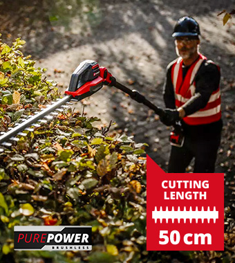Cutting Length: 500mm Einhell Professional GP-LC 18/20 Li T BL 18v Cordless Telescopic Pole Hedge Trimmer