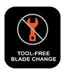 Tool-free blade change BES301 Toolfree Blade
