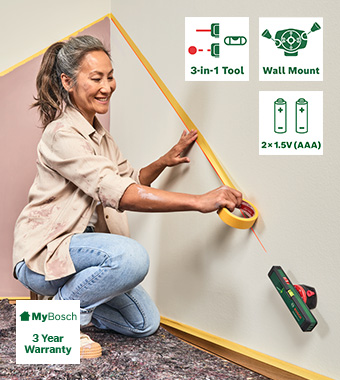 Bosch UniversalWallLevel Laser Spirit Level 0603663jz0 Wall mount
