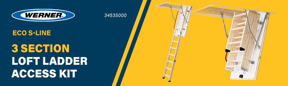 Werner 34535000 ECO S-LINE Timber 3 Section Loft Ladder Access Kit
