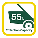 Collection Capacity: 55L Webb WER460SP Collection Capacity