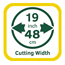 Cutting Width: 48cm / 19in Webb WER19ALSP Cutting Width