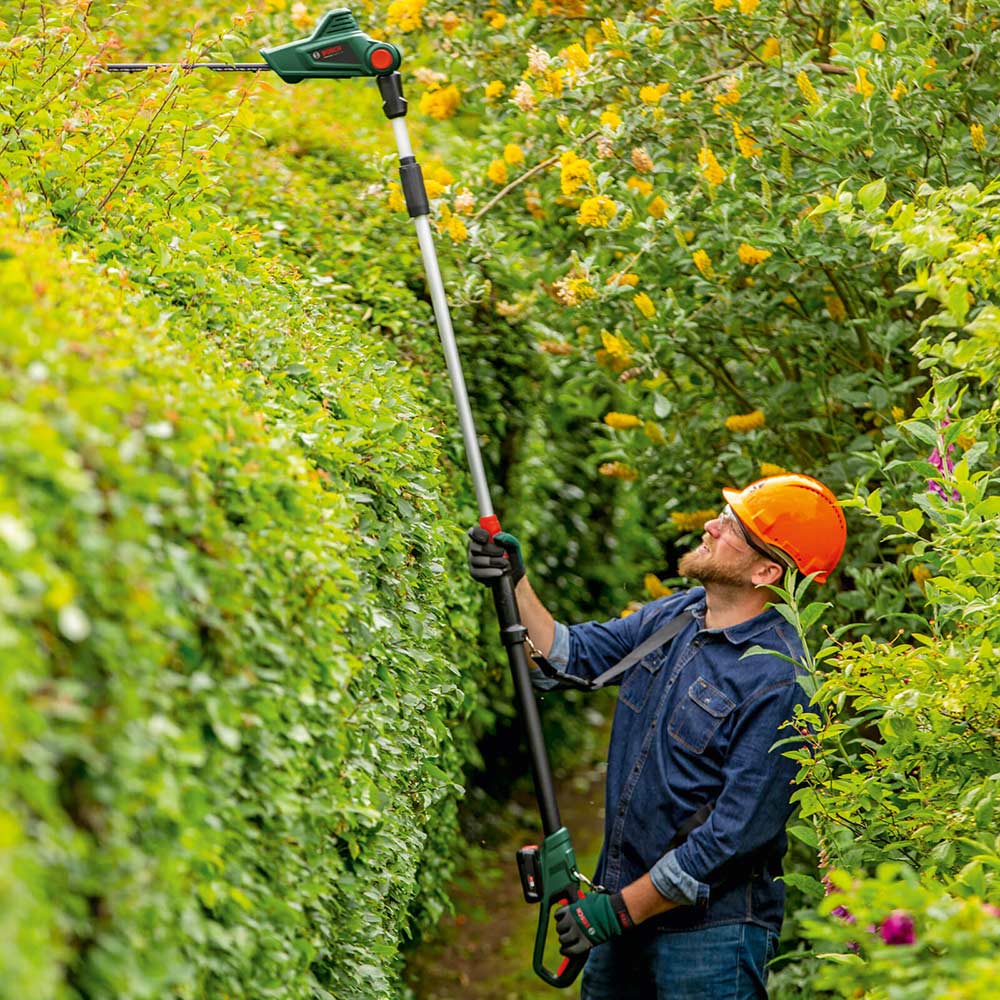 Bosch universalhedgepole 18v cordless telescopic pole hedge trimmer 430mm discount