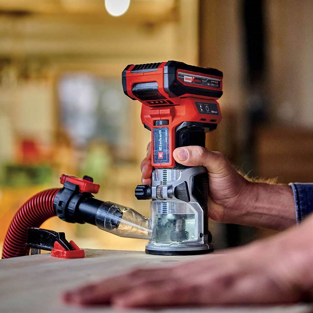 Einhell Professional TP-RO 18 Li BL 18v Cordless Brushless Plunge and Trim  Router Set