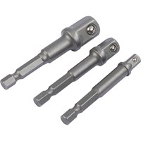 Draper 3 Piece 1/4" Hex to Square Drive Adaptor Set Draper 3 Piece 1/4" Hex to Square Drive Adaptor Set