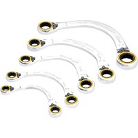 Draper Expert Hi Torq 5 Piece Double Ring Ratchet Half Moon Spanner Set Draper Expert Hi Torq 5 Piece Double Ring Ratchet Half Moon Spanner Set