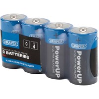 Draper Powerup Ultra Alkaline C Cell Batteries Draper Powerup Ultra Alkaline C Cell Batteries