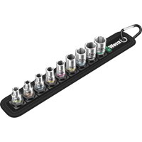 Wera 8790 HMA 9 Piece 1/4 Drive Zyklop Socket Set