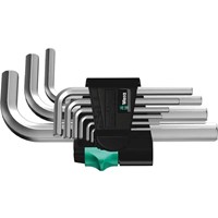 Wera 950 SM N 9 Piece Chrome Plated Hex Key Set