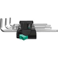 Wera 950PKL SM N 7 Piece Chrome Plated Ballend Hex Key Set