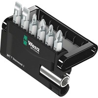 Wera 7 Piece Mini-Check Slotted Phillips and Pozi Screwdriver Bit Set Wera 7 Piece Mini-Check Slotted Phillips and Pozi Screwdriver Bit Set