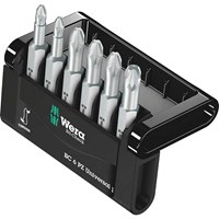 Wera 6 Piece Mini-Check Pozi Screwdriver Bit Set Wera 6 Piece Mini-Check Pozi Screwdriver Bit Set