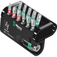 Wera 12 Piece Bit-Check Bitorsion Screwdriver Bit and Holder Set Wera 12 Piece Bit-Check Bitorsion Screwdriver Bit and Holder Set