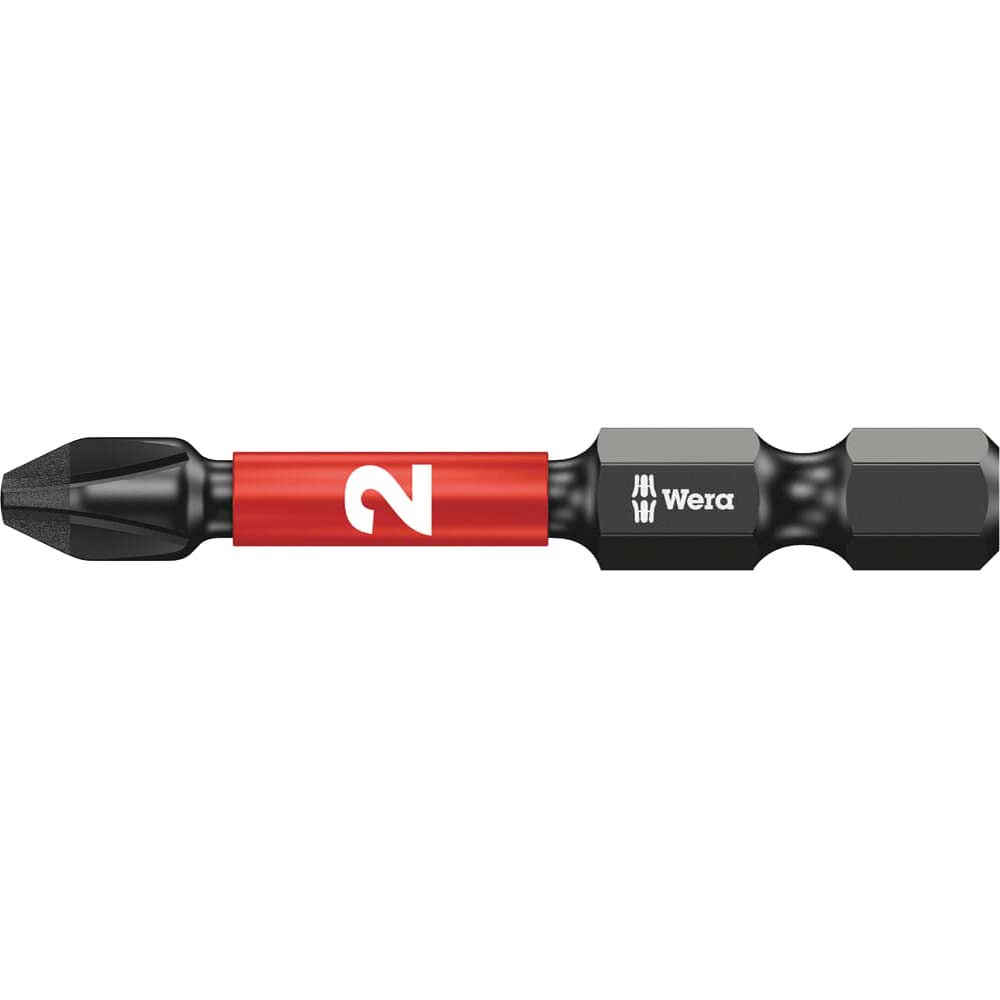 Wera 851/1 Impaktor Phillips Screwdriver Bits Ph2 50Mm Pack Of Size 5