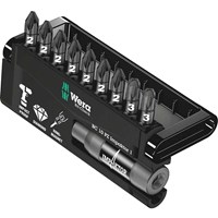 Wera 9 Piece Impaktor Diamond Pozi Screwdriver Bit Set Wera 9 Piece Impaktor Diamond Pozi Screwdriver Bit Set