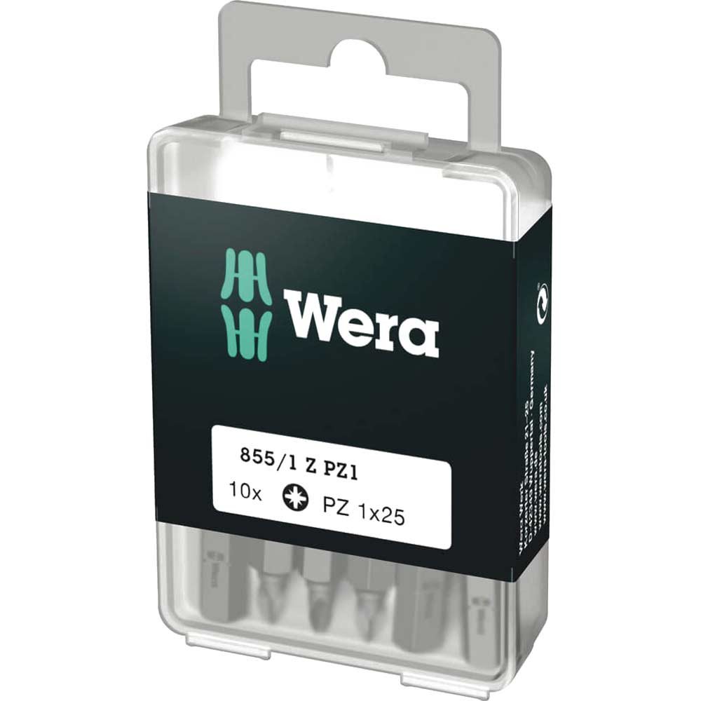 Wera 855/1Z Sb Extra Tough Pozi Screwdriver Bits Size 6.3