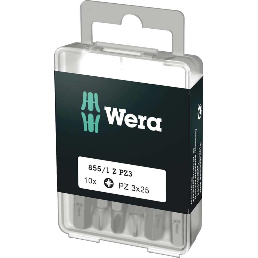 Wera 855/1Z Sb Extra Tough Pozi Screwdriver Bits Size 6.3