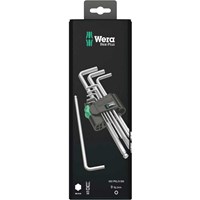 Wera 9 Piece Ball End Hexagon Allen Key Set Metric