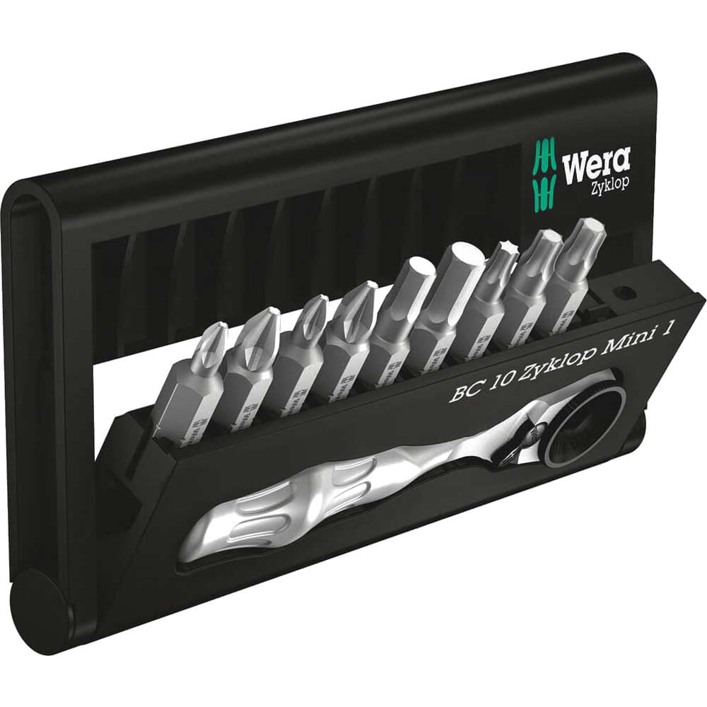 Wera Piece Zyklop Screwdriver Bit Set And Ratchet Size 10