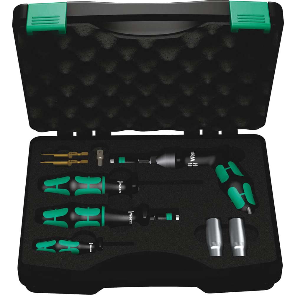 Wera 7443 61 9 Tyre Pressure Control System Assembly Tool Kit Torque Screwdrivers