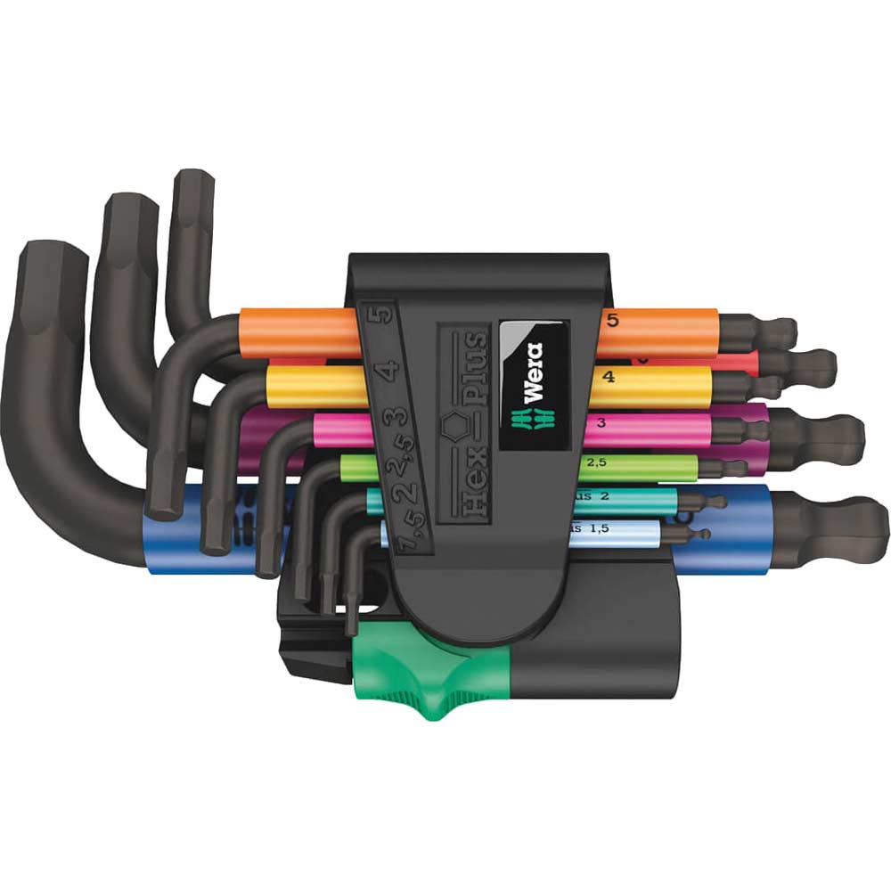 Wera Piece 950/9 Hex Plus Multicolour Key Set Size 9
