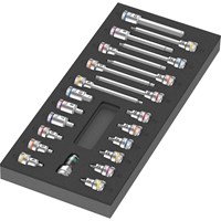 Wera 9723 Zyklop 22 Piece 3/8" Drive Hex and Torx Socket Bit Set