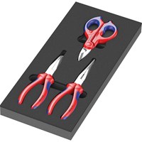 Wera 9781 Foam Insert Tray and 3 Piece Knipex Pliers and Scissors Set Wera 9781 Foam Insert Tray and 3 Piece Knipex Pliers and Scissors Set